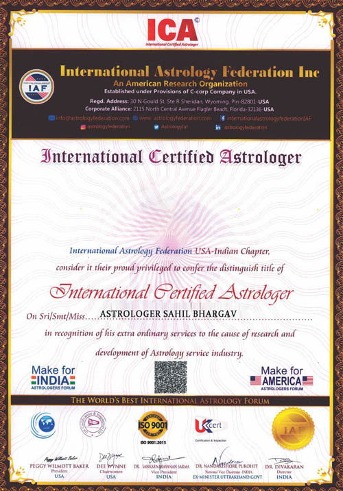 Astrologer Sahil Bhargav
