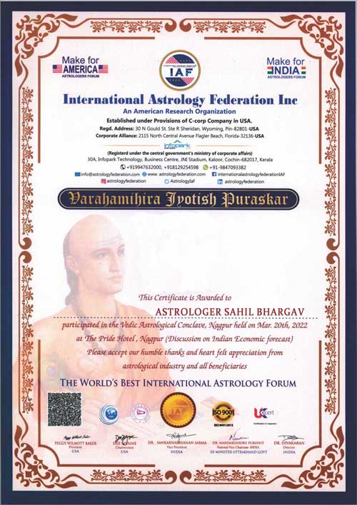 Astrologer Sahil Bhargav
